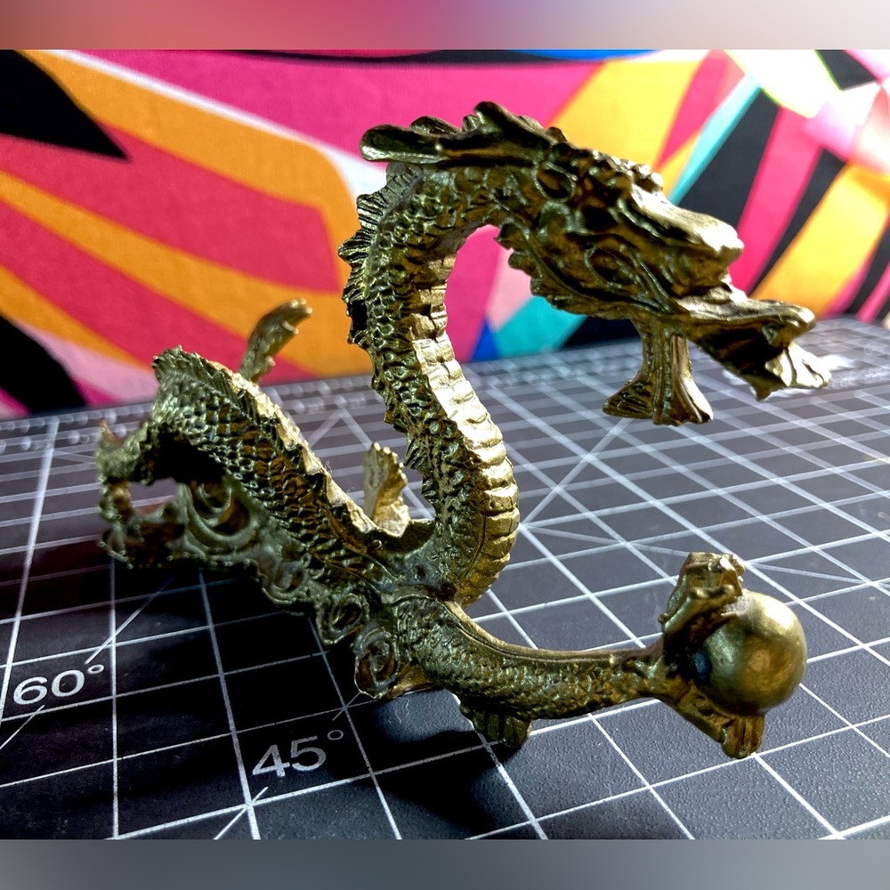 Brass Collectible Dragon Statue | Luck Dragon - Picture 8 of 16